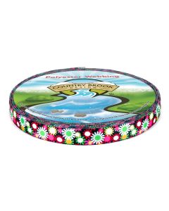 1/2 Inch Daisy Fields Polyester Webbing