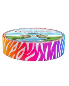 Roll of webbing with Rainbow Zebra stripes