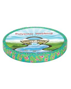 1/2 Inch Flamingos Polyester Webbing