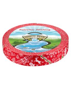 3/4 Inch Ho Ho Ho Polyester Webbing 