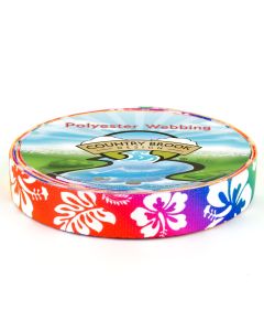 1 Inch Hawaiian Rainbow Polyester Webbing