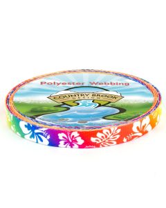 5/8 Inch Hawaiian Rainbow Polyester Webbing