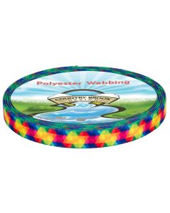 5/8 Inch Kaleidoscope Polyester Webbing