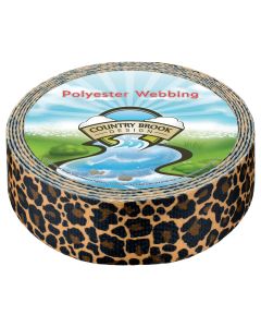 1 1/2 Inch Leopard Print Polyester Webbing