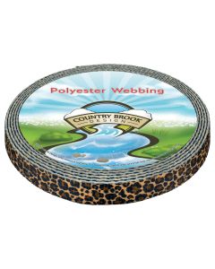 1/2 Inch Leopard Print Polyester Webbing