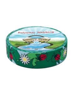 1 Inch Ladybug Picnic Polyester Webbing