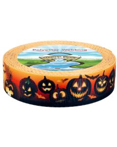 1 1/2 Inch Midnight Fright Polyester Webbing