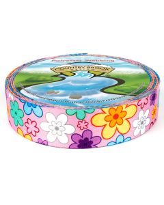 1 1/2 Inch May Flowers Polyester Webbing