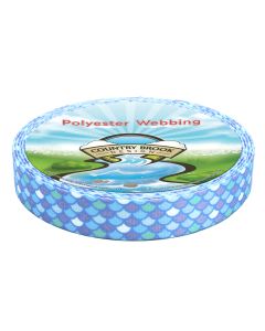 Repeating scalloped “mermaid scale” pattern arranged in neat rows. Shades of light blue, aqua, lavender, mint green, and white