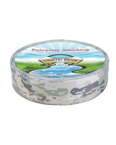 A modern camouflage print with soft, muted tones of sage green, light tan, gray, and off-white, creating a subtle, blended camo look rather than high-contrast military colors.