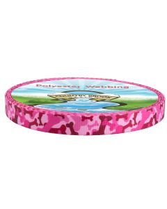 5/8 Inch Pink Bone Camo Polyester Webbing