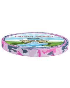 1/2 Inch Pink and Grey Camo Polyester Webbing