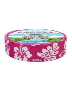 1 Inch Pink Hawaiian Polyester Webbing