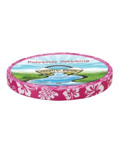 5/8 Inch Pink Hawaiian Polyester Webbing