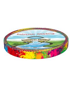 1/2 Inch Paint Splatter Polyester Webbing