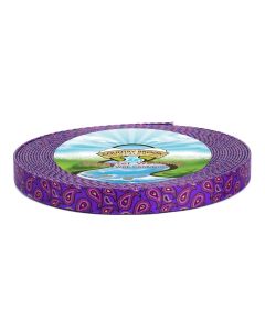 1/2 Inch Purple Paisley Polyester Webbing