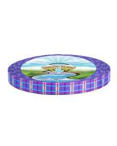 1/2 Inch Spring Purple Plaid Polyester Webbing