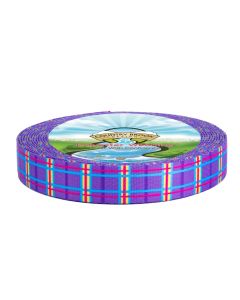 1 Inch Spring Purple Plaid Polyester Webbing