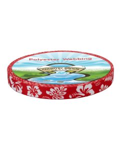 5/8 Inch Red Hawaiian Polyester Webbing