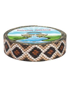 The pattern is a snake-skin–inspired diamond design.