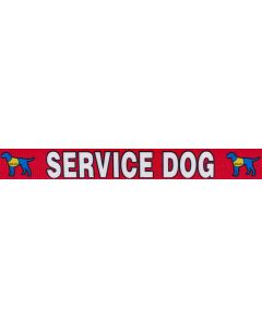 5/8 Inch Red Service Dog Polyester Webbing