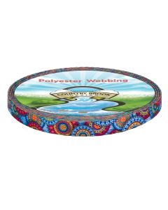 5/8 Inch Sky Mandala Polyester Webbing