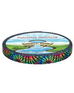 5/8 Inch Tie Dye Stripes Polyester Webbing