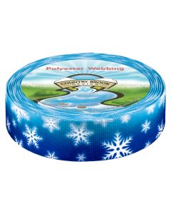 1 1/2 Inch Winter Wonderland Polyester Webbing 