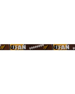 1/2 Inch Black and Gold Football Fan Photo Quality Polyester Closeout