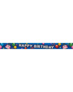 1/2 Inch Blue Happy Birthday Photo Quality Polyester Closeout