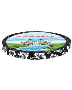 1/2 Inch Black Hawaiian Photo Quality Polyester