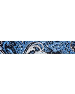 1 Inch Blue Paisley Photo Quality Polyester