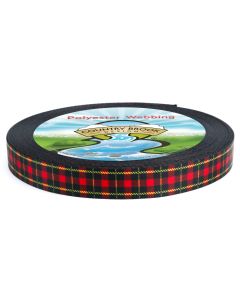 Traditional red and black buffalo plaid accented with thin yellow lines