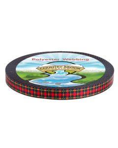 1/2 Inch Black and Red Plaid Photo Quality Polyester