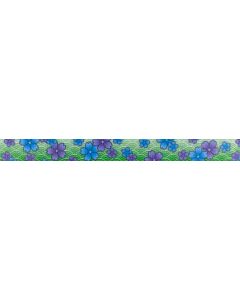 1/2 Inch Blue April Blossoms Photo Quality Polyester