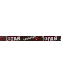 1/2 Inch Crimson and White Football Fan Photo Quality Closeout Polyester