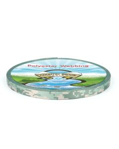 Military style camo printed onto polyester webbing
