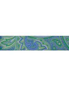 5/8 Inch Green Paisley Photo Quality Polyester