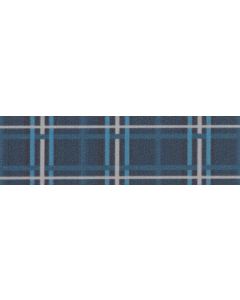 1/2 Inch Navy Plaid Photo Quality Polyester, 1 Yard