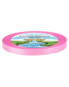 A roll of vibrant pink polyester lite tape webbing