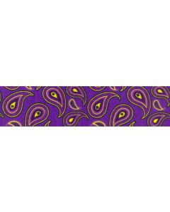 1 Inch Purple Paisley Photo Quality Polyester