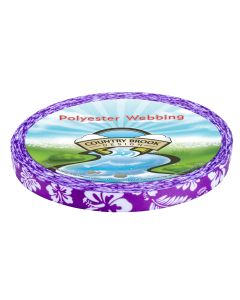 1/2 Inch Purple Hawaiian Photo Quality Polyester