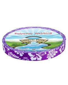 3/4 Inch Purple Hawaiian Photo Quality Polyester