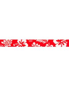 1 Inch Red Hawaiian Photo Quality Polyester