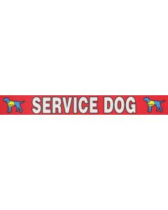 1 Inch Red Service Dog Photo Quality Polyester