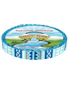 The pattern includes diamond shapes, zigzags, and vertical stripes, reminiscent of Southwestern or Navajo-inspired motifs. The color palette features Various shades of blue (navy, royal, aqua), Light turquoise, White, and Gray