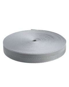 1 Inch 2 Panel Silver Polypropylene (Polypro) Lightweight Webbing Closeout