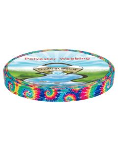 5/8 Inch Classic Tie Dye Reflective Polyester Webbing