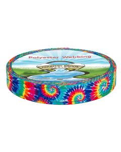 1 Inch Classic Tie Dye Reflective Polyester Webbing