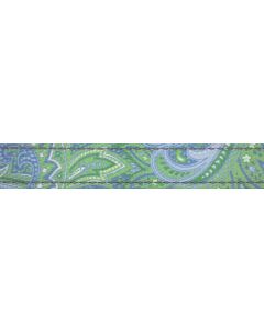 1 Inch Green Paisley Reflective Polyester Webbing